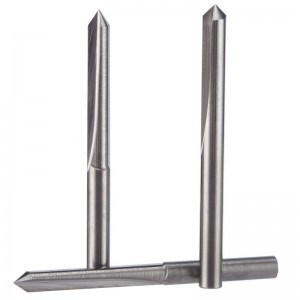 Herramienta recta de grabado de ranura en V de 45 grados Brocas de carburo CNC Router 1/8 Inch Shank 0.1mm Tip 5PCS