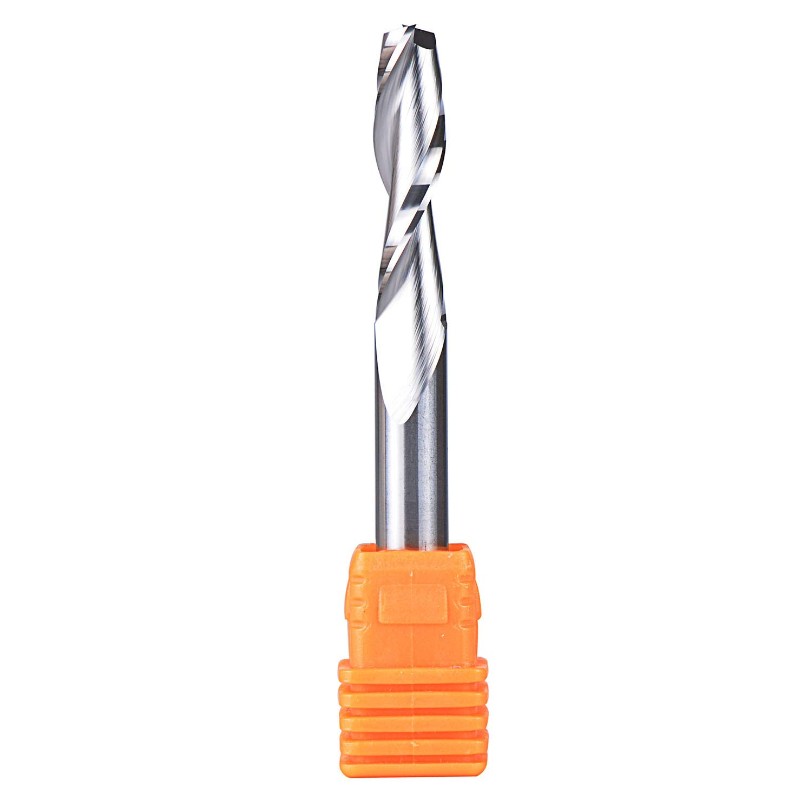 Brocas helicoidales en espiral con diámetro de corte de 1/4 de pulgada UpCut, vástago de 1/4 pulgada HRC55 Fresa de extremo de carburo CNC para corte de madera, talla