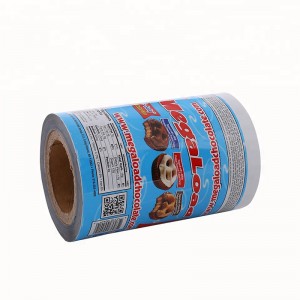 Película de envasado de galletas de sellado térmico a prueba de humedad de plástico laminado de calidad alimentaria en rollo