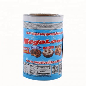 Película de envasado de galletas de sellado térmico a prueba de humedad de plástico laminado de calidad alimentaria en rollo