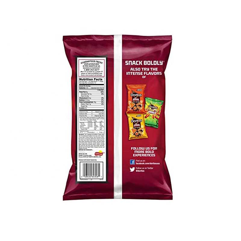 Sellado térmico de plástico laminado personalizado almohada forrada de plástico patata banana chip camiseta bolsa para alimentos