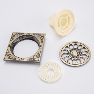 Piso de latón pvc decorativa ducha drenaje cubre filtro