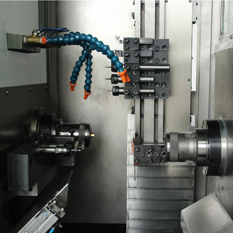Máquina CNC de doble husillo con torno automático