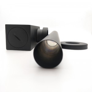 Sifón cuadrado de latón negro mate para fregadero