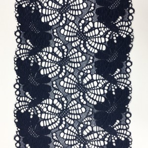 Nylon spandex encaje ancho elástico con 18 cm de ancho para ropa interior o prendas
