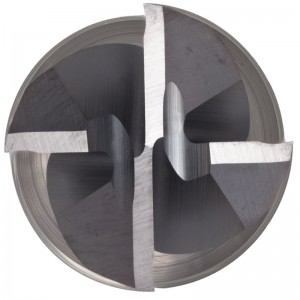 Fresa de punta cuadrada de carburo, acabado TiAlN, corte de desbaste y acabado, hélice de 30 grados, 4 flautas, longitud total de 2.5 \