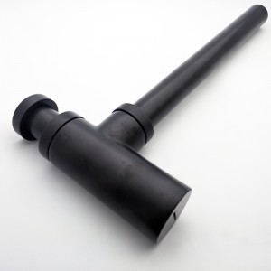 Trampa de plomería de sifón de botella negra de latón