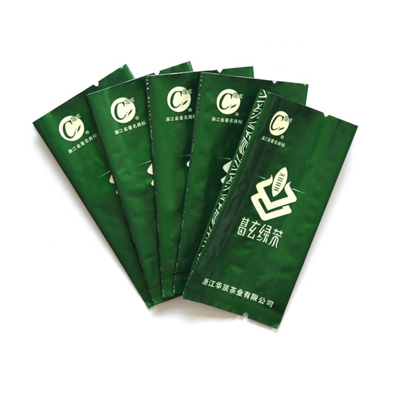 Bolsa de papel de aluminio con refuerzo lateral comprimido para embalaje de almacenamiento de té