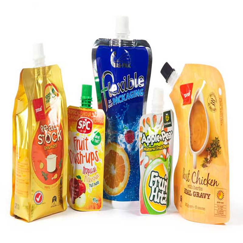Bebida plástica de aluminio líquido de 200 ml personalizada, plátano orgánico, jugo de jalea de fruta, embalaje de almacenamiento, bolsa de jugo, bolsa de boquilla