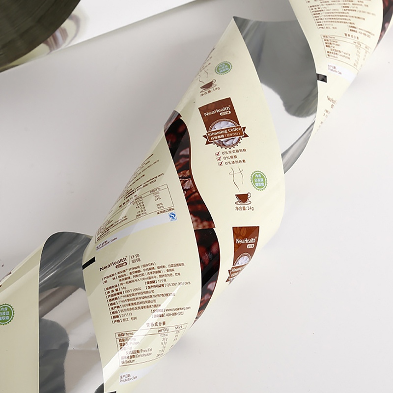 Película de embalaje de café con papel de aluminio de impresión personalizada