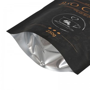 Bolsas de café con logotipo personalizado bolsa de pie reutilizable con cierre zip Bolsas de embalaje para café