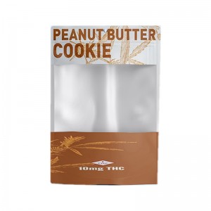 Bolsa de pie personalizada para galletas bolsas de embalaje de grado alimenticio con tapa de cremallera transparente