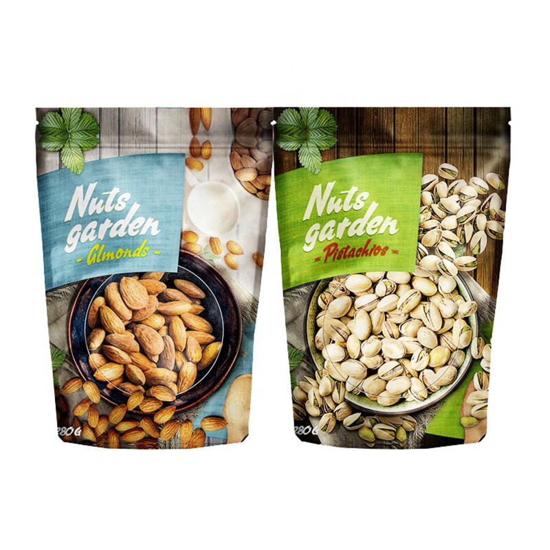 Bolsa con cremallera Papel Kraft Stand Up Food Packaging Ziplock Bag Doypack Custom Impreso