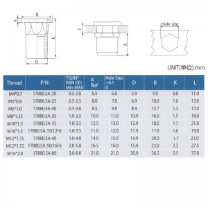 Cuerpo semi hexagonal de cabeza plana