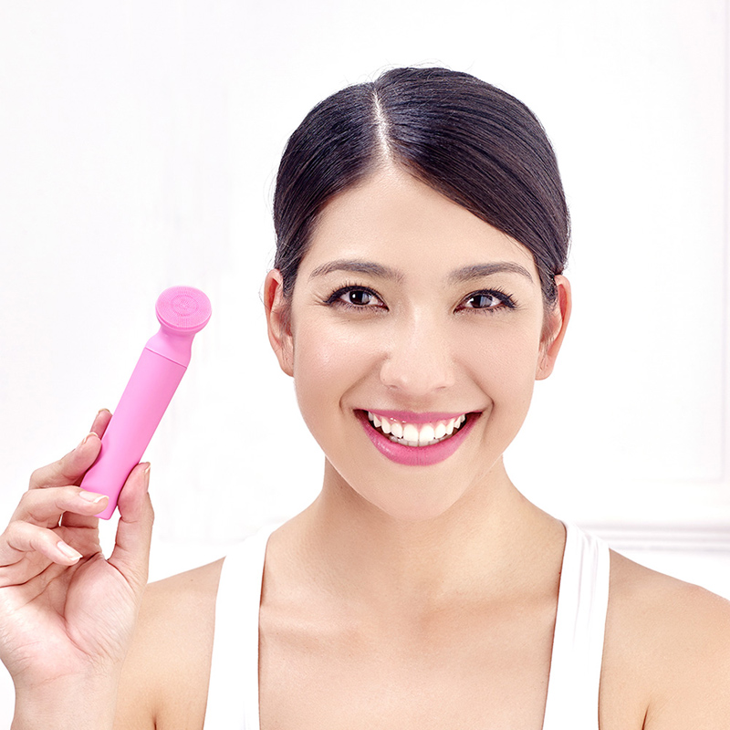 Cepillo de limpieza facial Cepillo facial impermeable para limpieza profunda, exfoliación suave, eliminación de espinillas, masaje