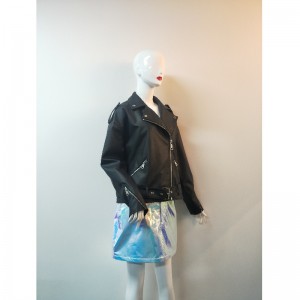 CHAQUETA PU PU BIKER NEGRO RLWPJ0020N