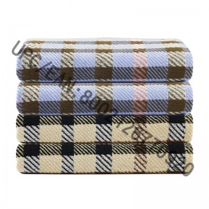 JMD TEXTILE Juego de toallas de baño, 4 piezas Toalla Jacquard a cuadros de estilo británico, Toallas de baño grandes 100% algodón, Toalla de baño Piscina Gimnasio Viaje de hotel, Accesorios de habitación de dormitorio universitari...