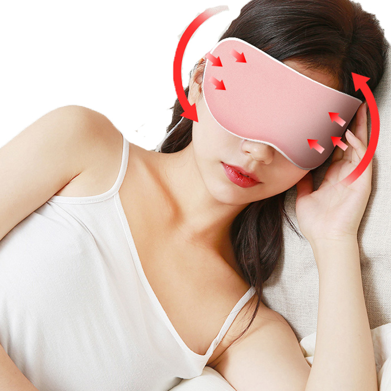 Máscara de ojos de vapor USB, máscara para dormir con calentamiento de ojos con control de tiempo y temperatura para aliviar los ojos hinchados, los ciclos oscuros, los ojos secos y los ojos cansados