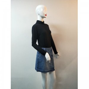 FALDA DE DENIM DE LAVADO LIGERO DE SEÑORAS RLWSK0001M