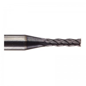 Fresa de metal duro, con revestimiento AlTiN, 4 flautas, diámetro de 1/16 \