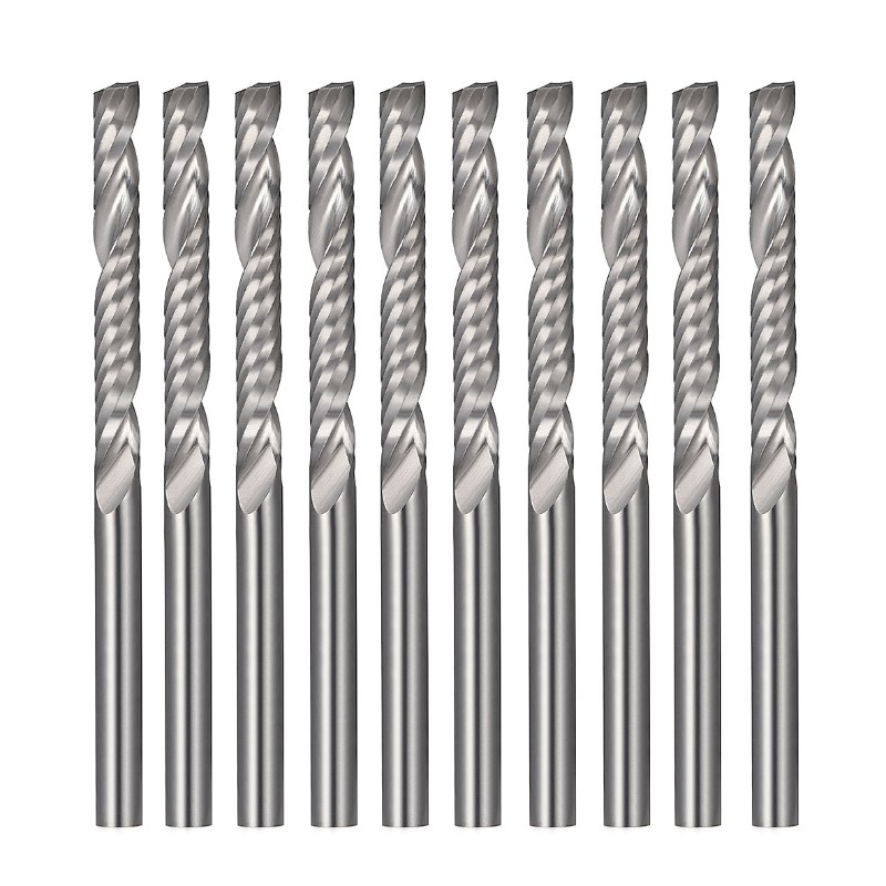 Brocas de fresadora CNC, fresa de fresa de extremo de flauta simple de 1/8 