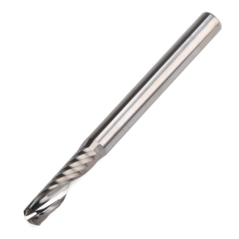 Fresa de fresa de metal duro, broca de fresado CNC de flauta simple, vástago de 4/32 