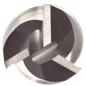 Fresa de punta cuadrada de carburo, pulgada, acabado sin recubrimiento (brillante), desbaste y acabado, hélice de 30 grados, 3 flautas, longitud total de 3 \