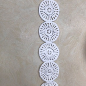 23 # encaje de seda de leche, encaje de poliéster / nylon, encaje de algodón