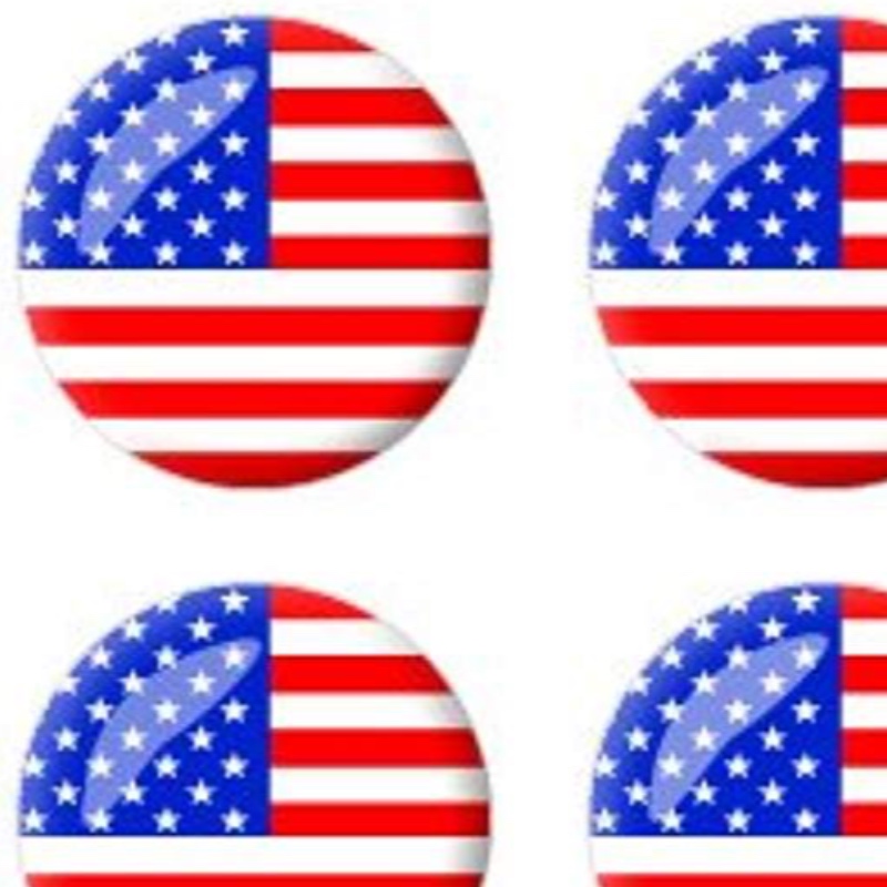 pegatina con cúpula de bandera americana, emblema Pegatinas