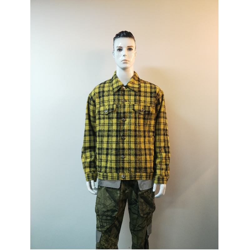 CHAQUETA A cuadros amarillos para hombre RLMJ0001