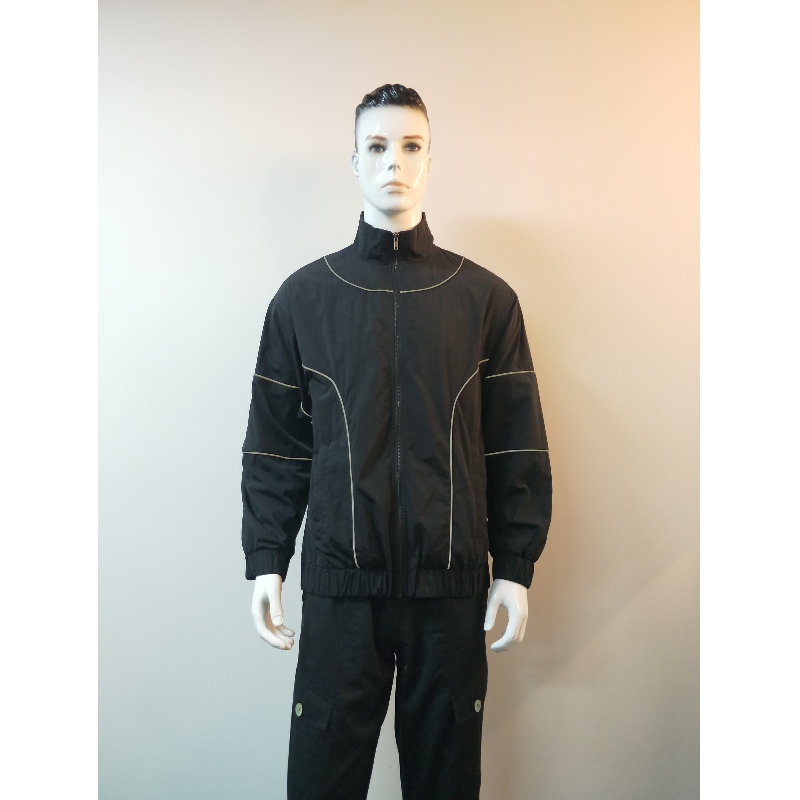 CHAQUETA DE VIENTO NEGRO PARA HOMBRE RLMJ0003