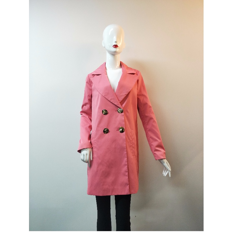 CHAQUETA DE TRENCH ROSA DE SEÑORA RLWJ0013