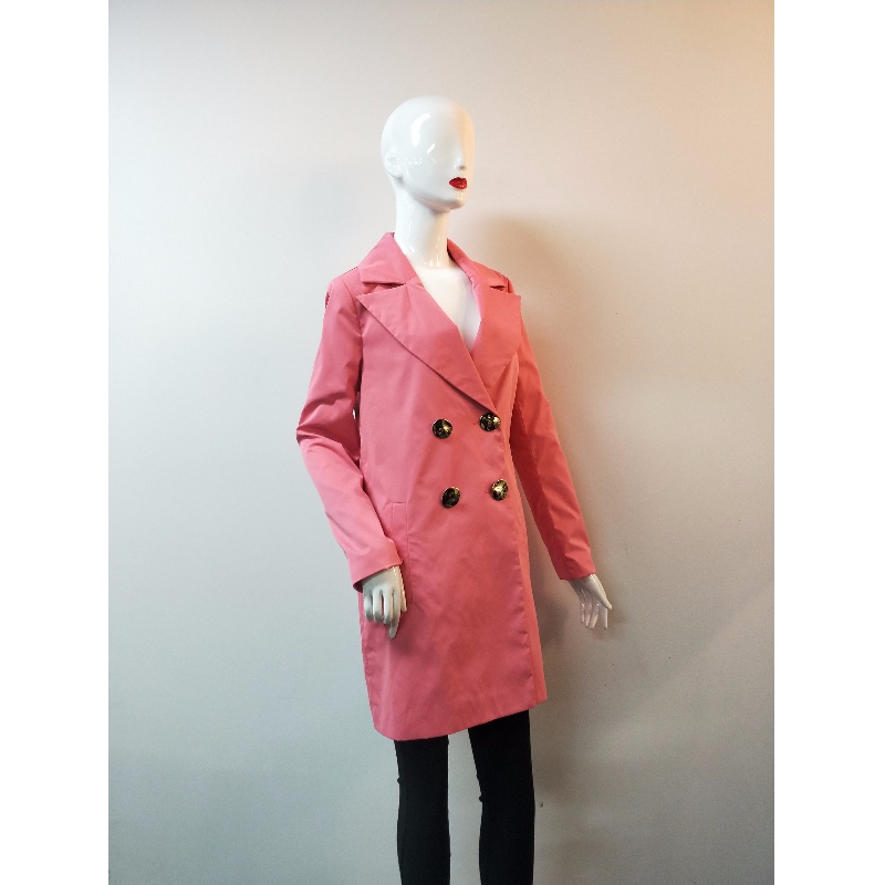 CHAQUETA DE TRENCH ROSA DE SEÑORA RLWJ0013