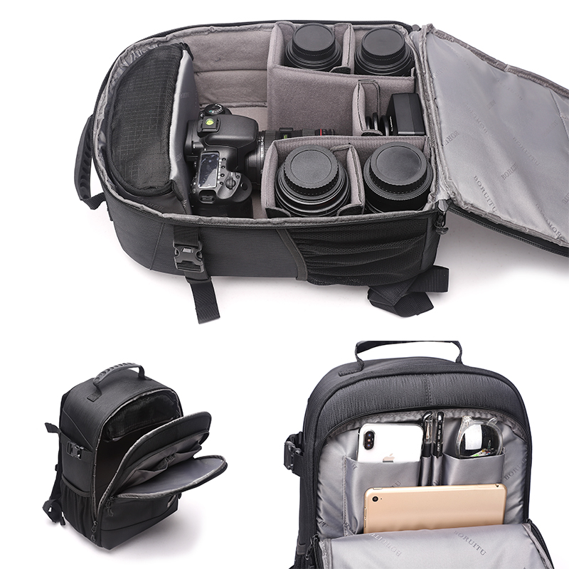 BRTMA150 Mochila profesional pequeña cámara portátil mochila de nylon trípode de cámara diat mochila