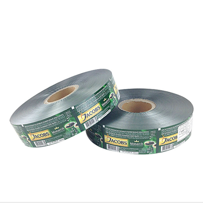 Película de rollo laminada de envasado de alimentos / Película de rollo de plástico impresa personalizada / Película de papel de aluminio para embalaje de alimentos