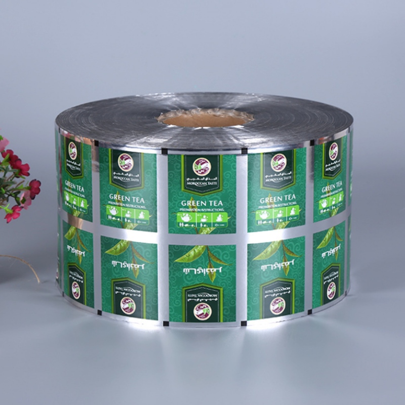 Rollo de película de embalaje de papel de aluminio plástico de alimentos para bolsita de café con té con leche