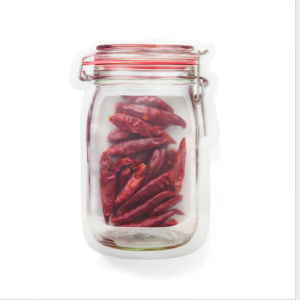 La fábrica de China vende directamente la unidad troquelada para bolsas con forma de bolsa de embalaje de alimentos para bebés con cierre de cremallera