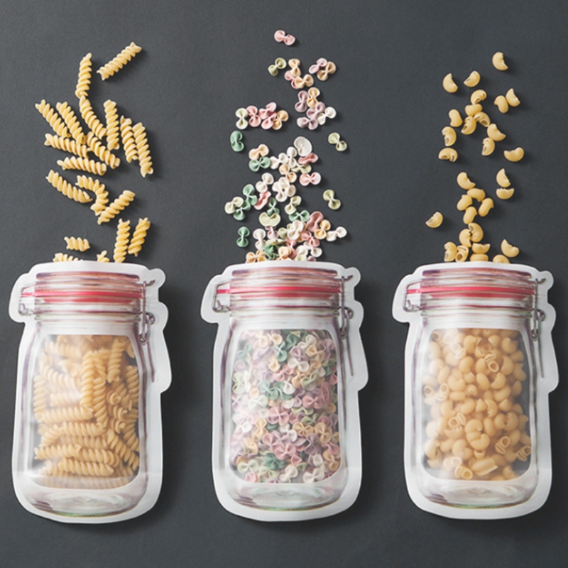 La fábrica de China vende directamente la unidad troquelada para bolsas con forma de bolsa de embalaje de alimentos para bebés con cierre de cremallera