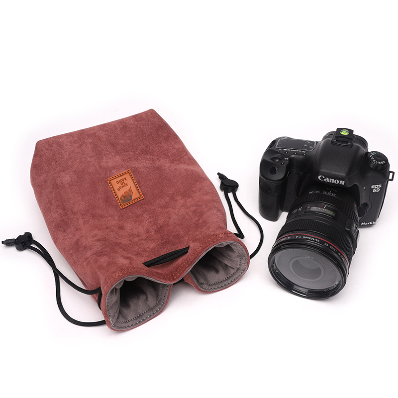 Listo para enviar En stock Envío rápido DIAT SM8 Bolsa de lente de cámara barata de alta calidad Bolsa de cámara SLR con cordón suave y cómoda