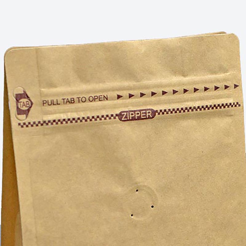bolsa de plástico con escudete cuadrado cuadrado inferior con base plana de papel kraft con bolsa con forma de caja de cremallera bolsa de embalaje con fondo plano