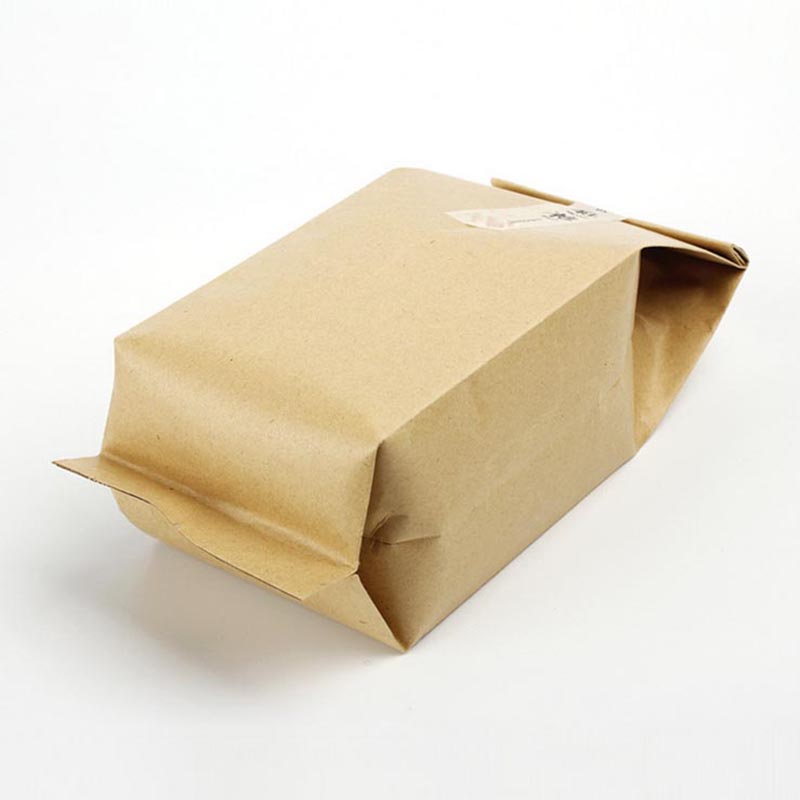 OEM Precio de fábrica Bolsas de té de café con refuerzo lateral de alta calidad Bolsas de embalaje de alimentos de papel Kraft