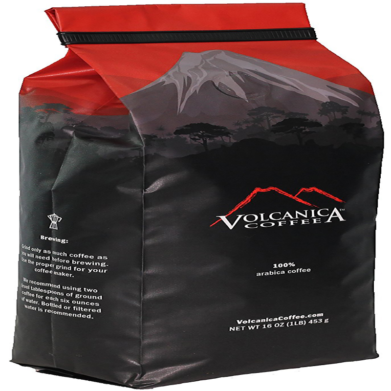 Logotipo personalizado Impreso Quad Seal 2.5 Kg 3kg 5kg 10kg 15kg Material laminado Bolsas de café grandes y grandes