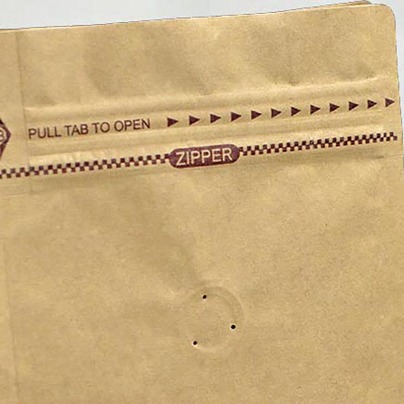 Bolsa de embalaje con cremallera de válvula de reciclaje al por mayor OEM Escudete lateral de fondo plano Levántese la bolsa de café de impresión personalizada