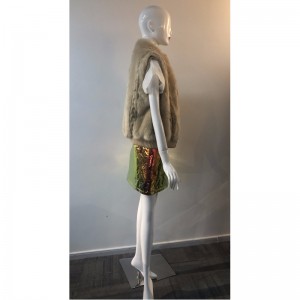 GILET DE PIEL CREMA DE SEÑORA RLWF0002