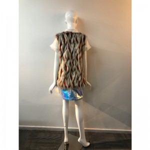 CHAQUETA DE PIEL COLOREADA PARA MUJER RLWF0012