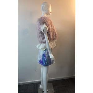 CHAQUETA DE PIEL CORTA ROSA PARA SEÑORA RLWF0014