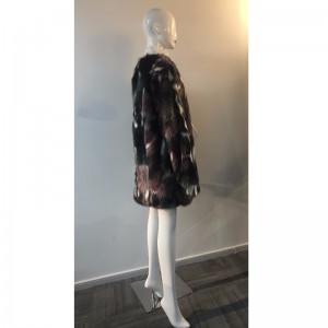 ABRIGO DE PIEL SIN COLOR DE SEÑORA RLWF0024