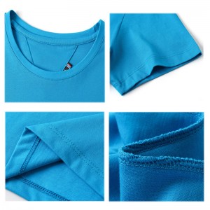 # 1916-Camiseta de cuello redondo de algodón de manga corta