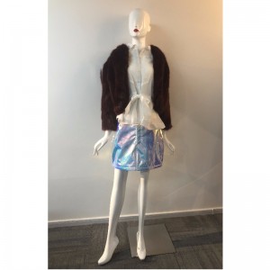 CHAQUETA DE PIEL FALSA DE SEÑORA EN MARRÓN RLWF0027