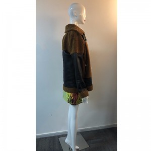 CHAQUETA PU DE SEÑORA CON BORG TRIM RLWPJ0031